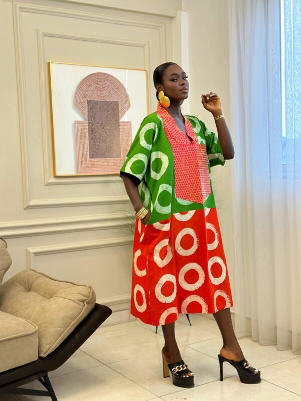 NaaNa boubou ( green / orange ) - Image 2