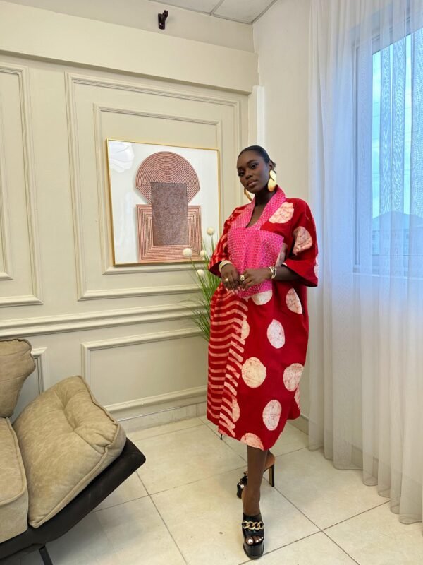 NaaNa boubou ( burgundy / pink ) - Image 3