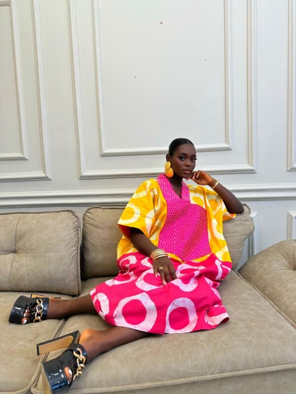 NaaNa boubou ( yellow / pink ) - Image 4