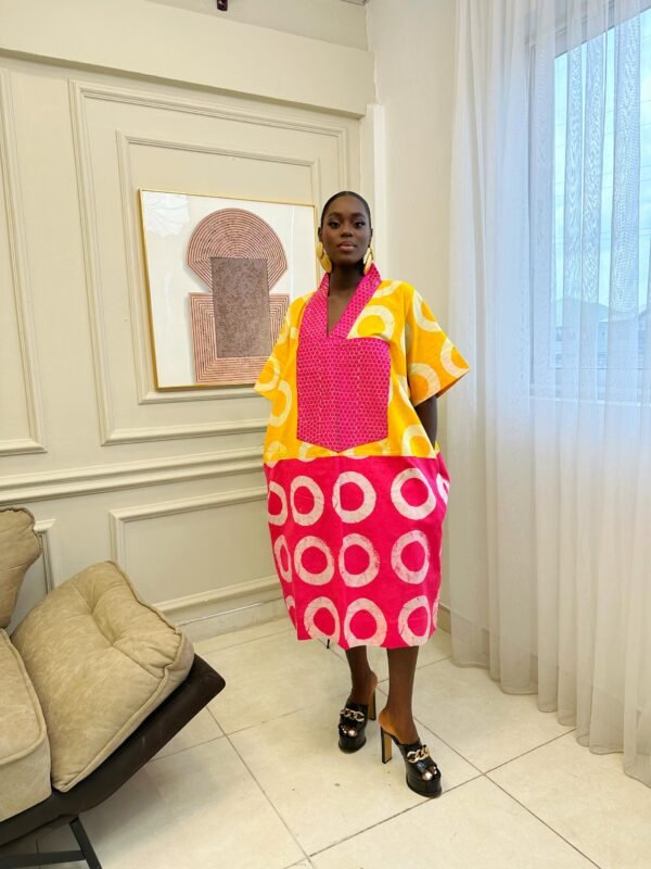 NaaNa boubou ( yellow / pink )