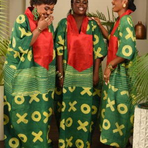 NaaNa boubou  (Red and green)  XOXO