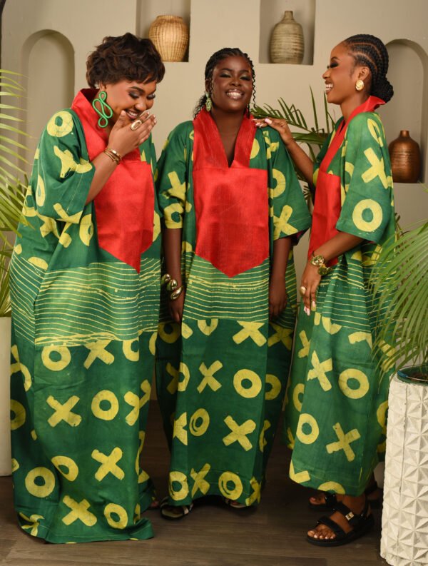 NaaNa boubou  (Red and green)  XOXO - Image 3