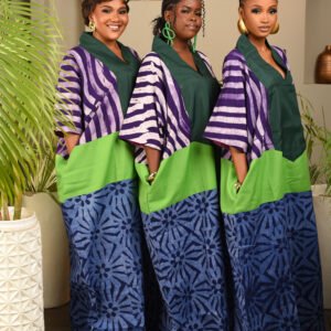 NaaNa boubou (purple /green / blue)