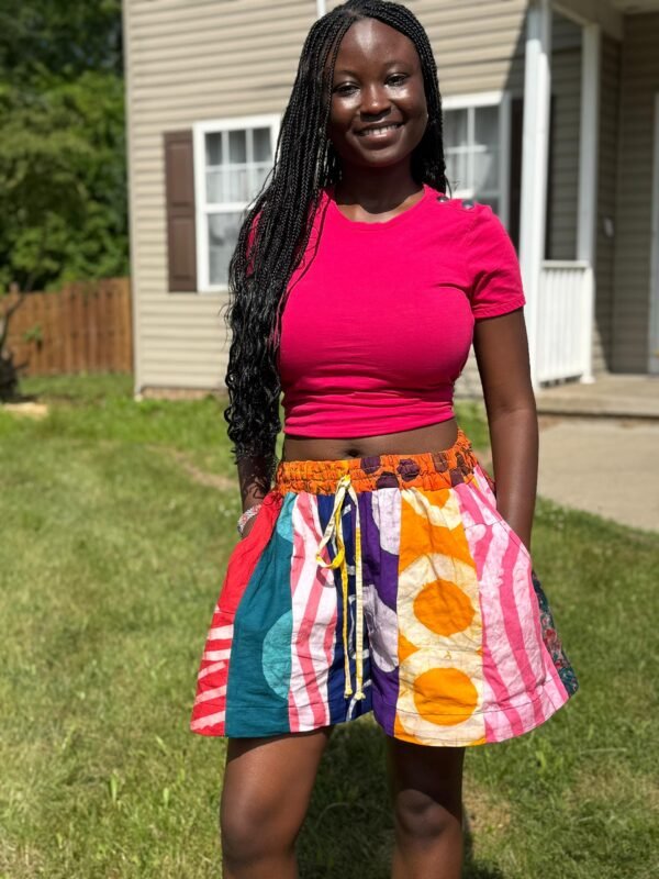 ELORM multicolored patched shorts