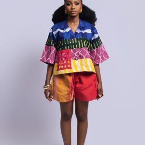 Mafowa multi patched shirt